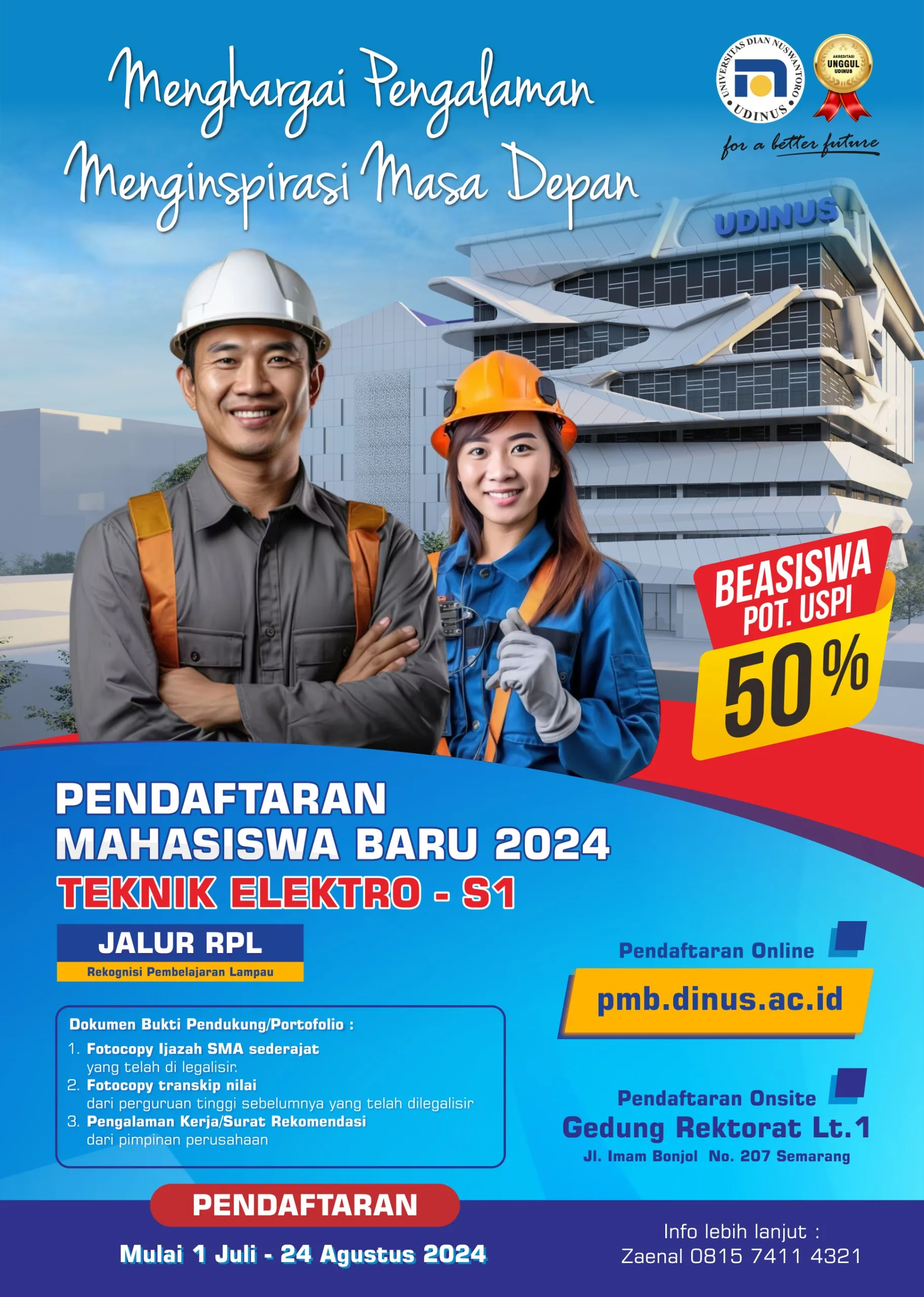 Penerimaan Mahasiswa Baru Jalur RPL Teknik Elektro 2024