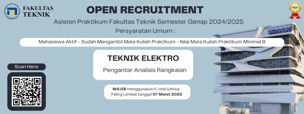 oprec asisten praktikum teknik elektro genap 2024/2025